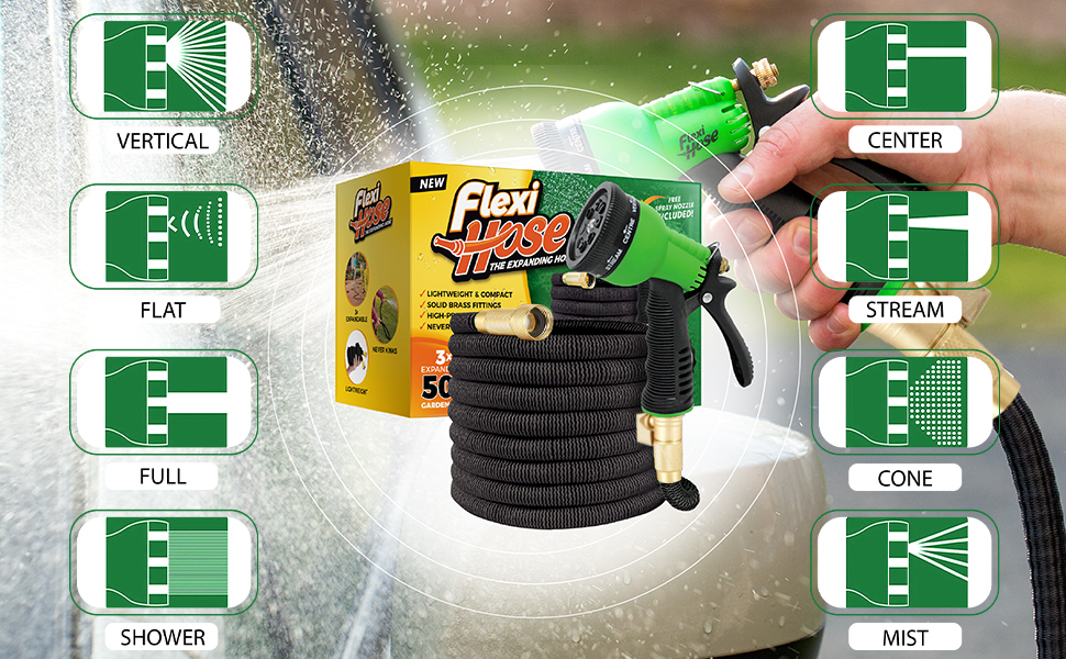 expandable lightweight garden hose water retractable flexi manguera jardin heavy duty outdoor black