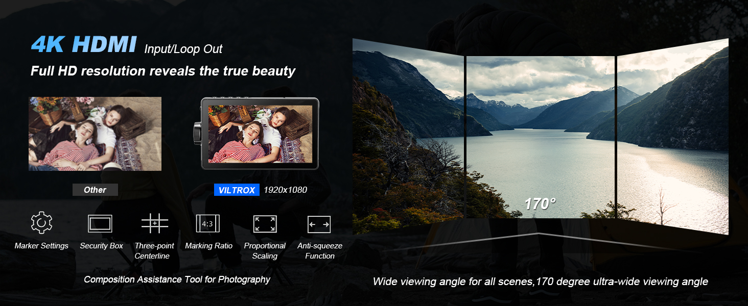 4K 60Hz Video External DSLR Screen
