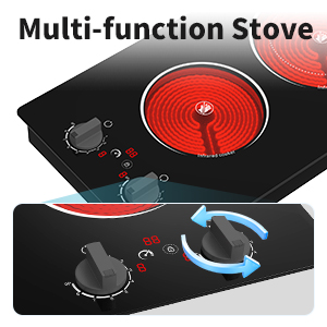 2 burner electric cooktop