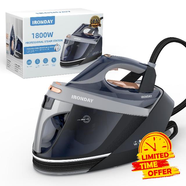 Steam Iron for Clothes with LED Screen