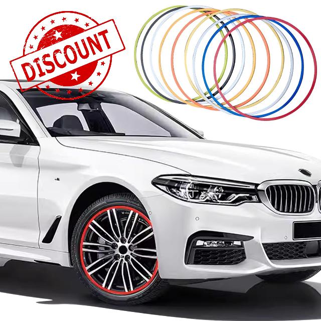 Car Wheel Protectors 4 Piece Set 15-22in Alloy Rim Protectors Scratch Resistant Tire Trim Set Wheel Edge Trim Strip Durable Wheels Rim Protectors