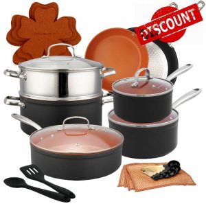 24 Pcs Pots and Pans Set Nonstick