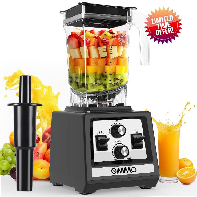 OMMO Blender for Smoothies: 1800W Peak Blenders for Kitchen