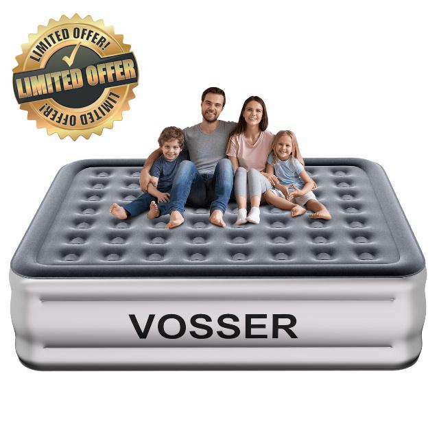 King Size Air Mattress with Built in Pump Raised