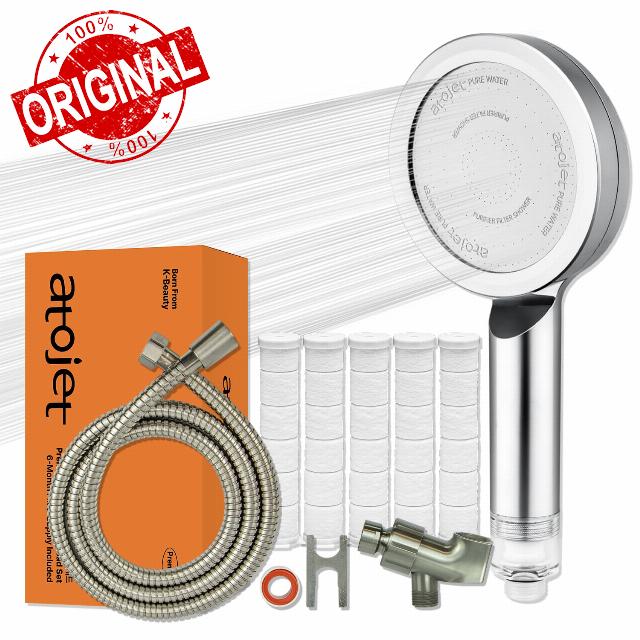 Premium Filter Shower Rooted in Korea’s Luxury Beauty Culture – Pure Carbon Filters for Softer Skin & Smoother Hair | Composite Filter l 6 Month Advanced Filtration Set (JNE300C-SET-6MO)