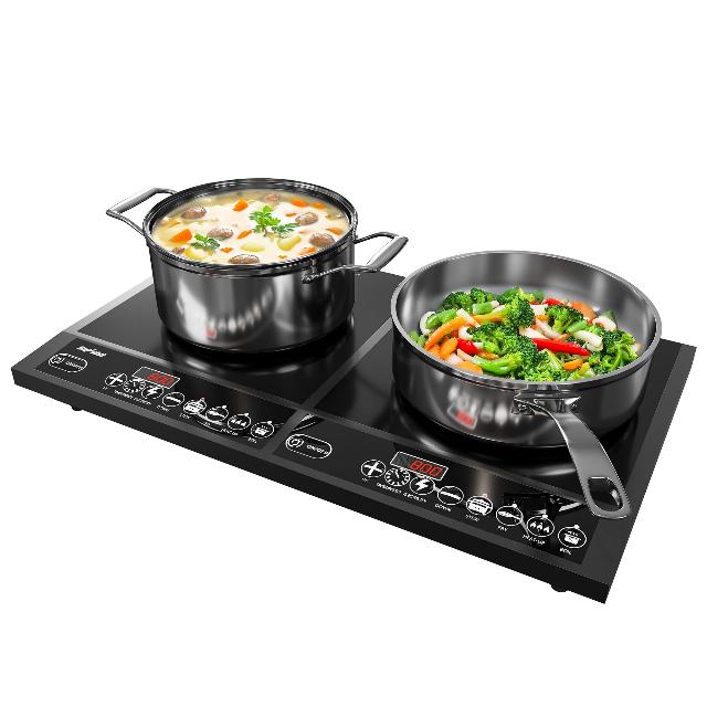 Commercial Double Burner Electric Induction Cooktop