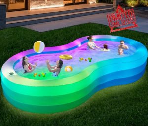 Extra Large Inflatable Pool with Lights
