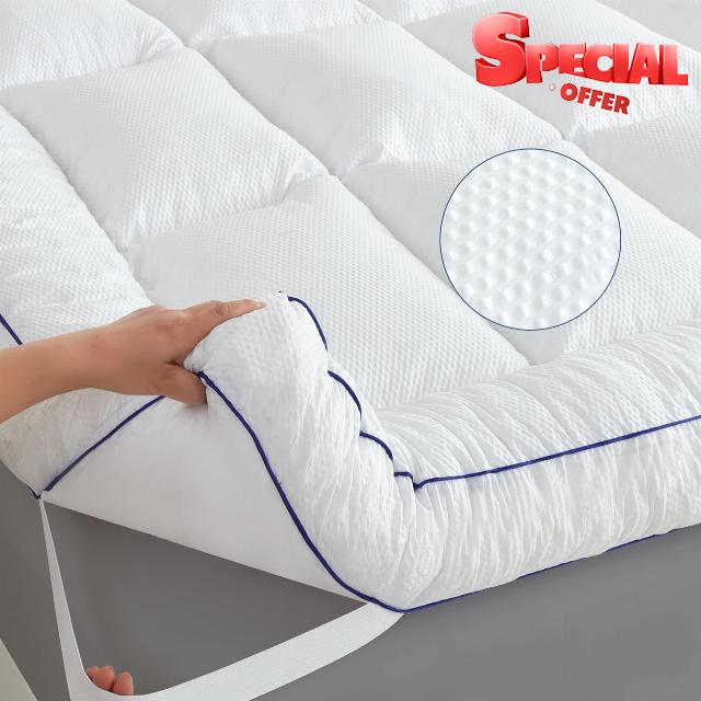 WhatsBedding 4 Inch Memory Foam Mattress Topper Queen Size