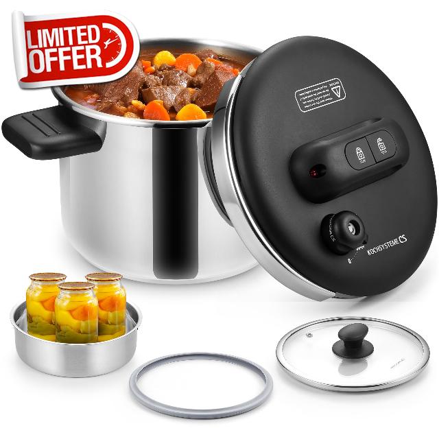 KOCH SYSTEME CS Stainless Steel Pressure Cooker 6 Quart