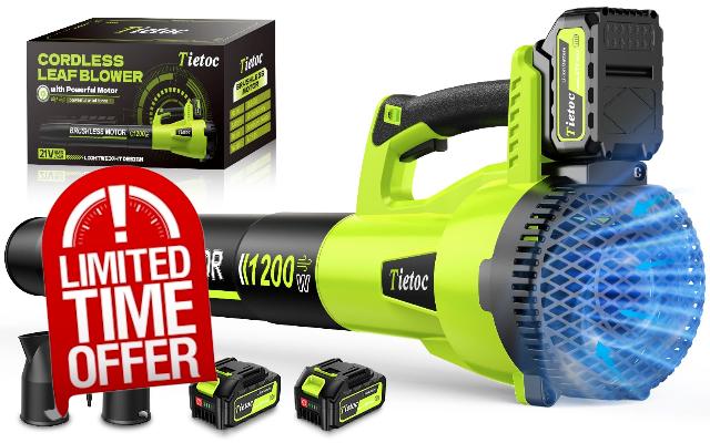 Tietoc Leaf Blower Cordless