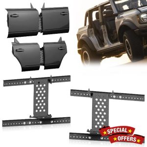 Door Storage System Hangers Rack Bracket Compatible with 2021 2022 2023 2024 2025 Ford Bronco