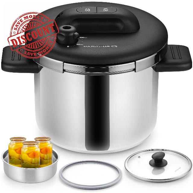 KOCH SYSTEME CS Stainless Steel Pressure Cooker 8.5 Quart