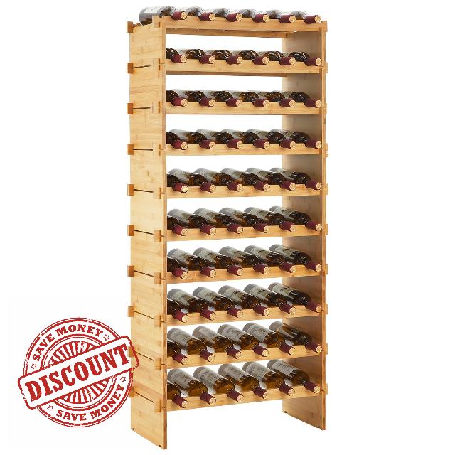 Wine Rack Bamboo Stackable