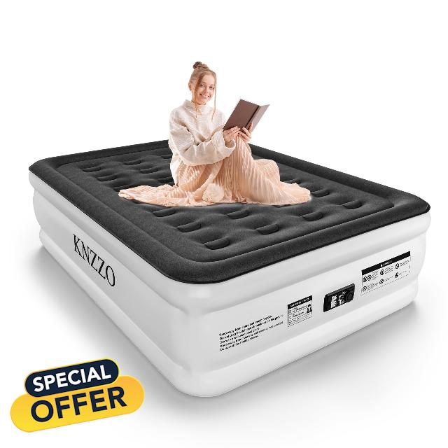Full Air Mattress with Built-in Pump