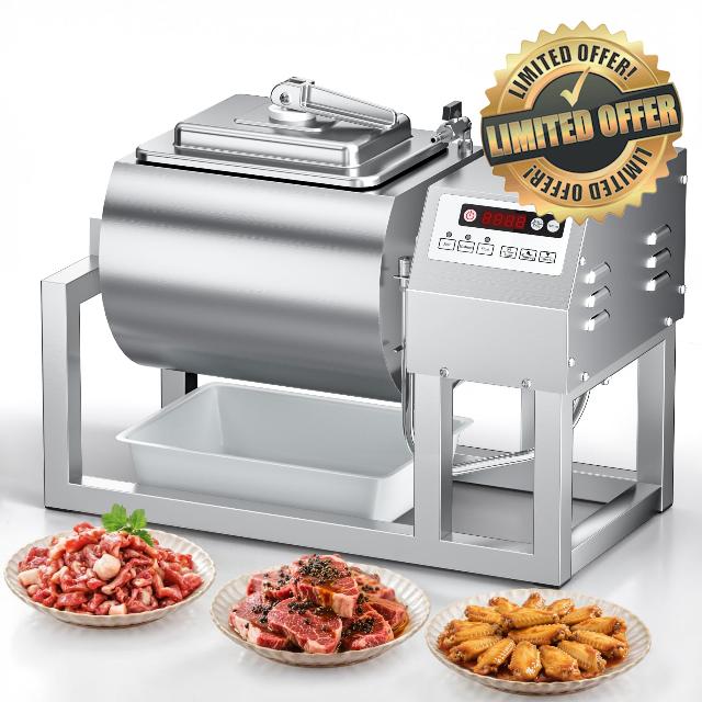 Vacuum Tumbler Marinator - Max.20LBS Commercial Meat Tumbler Marinator 20L 30Min Fast Marinating