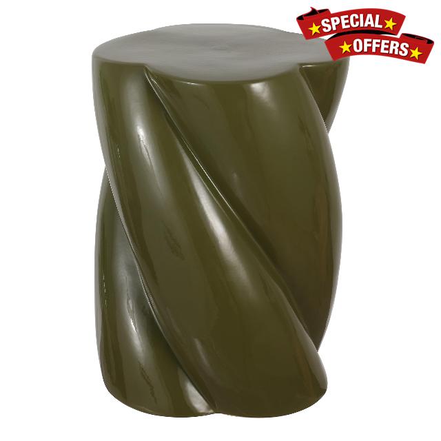 JONATHAN Y TBL1036D Yves 18" Modern Minimalist Rope Twist Ceramic Indoor/Outdoor Garden Stool