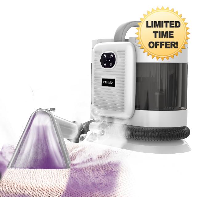 Portable Carpet Cleaner Machine with 100℃ Steam & Deep Cleaning Suction