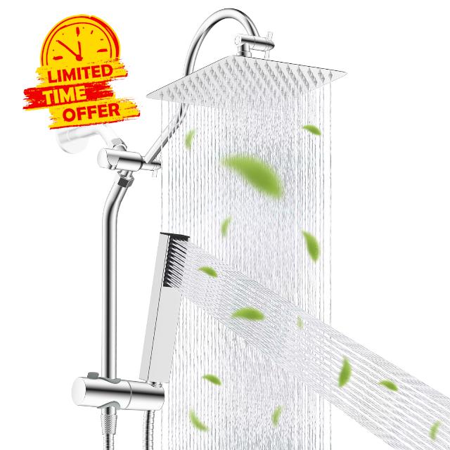 Hibbent All Metal High Pressure 10'' Rainfall Shower Head