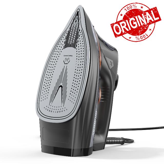 1700W Steam Iron for Clothes with Iron Non-Stick Ceramic Soleplate