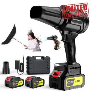 Cordless Leaf Blower 600000RPM - 21V Electric Leaf Blower with 2×4.0Ah Batteries & Fast Charger - Lightweight Handheld Blower for Patio