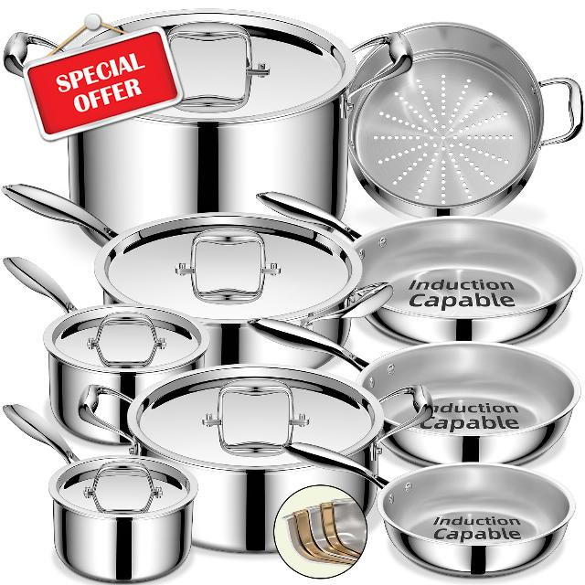 Umite Chef Stainless Steel Cookware Set
