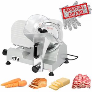 CTJ Commercial Meat Slicer - 12" Blade Electric Food Slicer