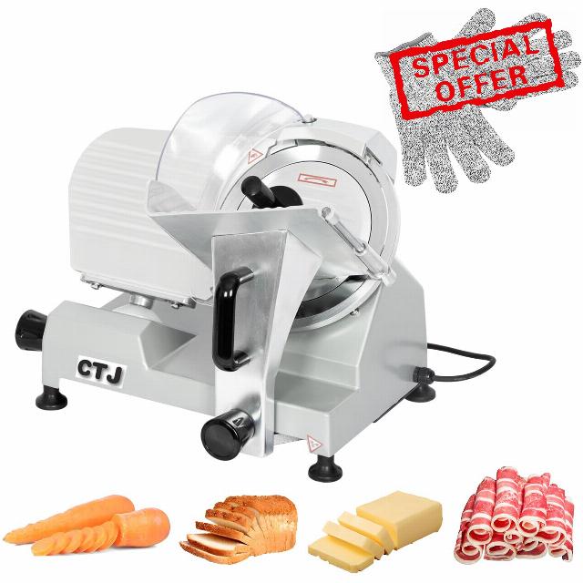 CTJ Commercial Meat Slicer - 12" Blade Electric Food Slicer