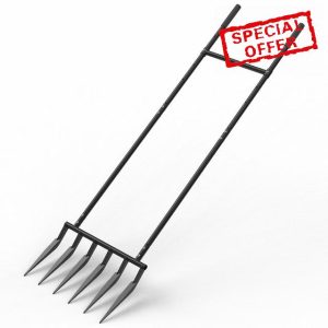 6 Steel Tines 20 in Wide BroadFork Garden Tool