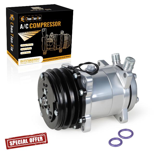 Universal AC Compressor with 2PK Clutch for Sanden 508 Style