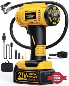 Cordless Tire Inflator Portable Air Compressor