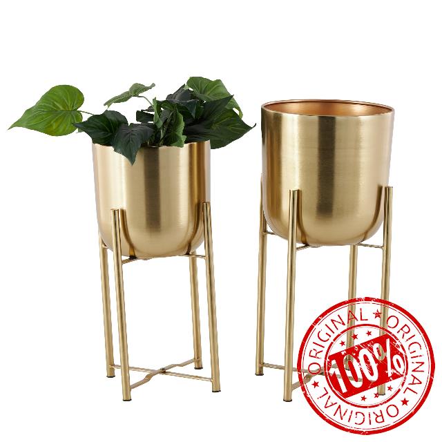 CosmoLiving by Cosmopolitan Metal Indoor Outdoor Planter Dome Large Planter Pot with Removable Stand