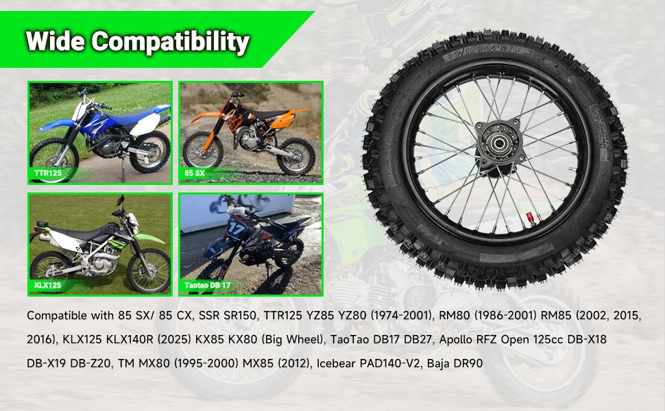 90/100-14 wheel