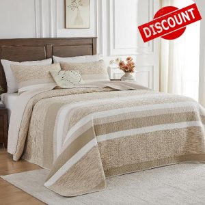 100% Cotton Oversized King Quilt Bedspread Coverlet