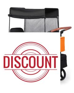Stroller Wagon with Adjustable Handle Includes Canopy & Organizer