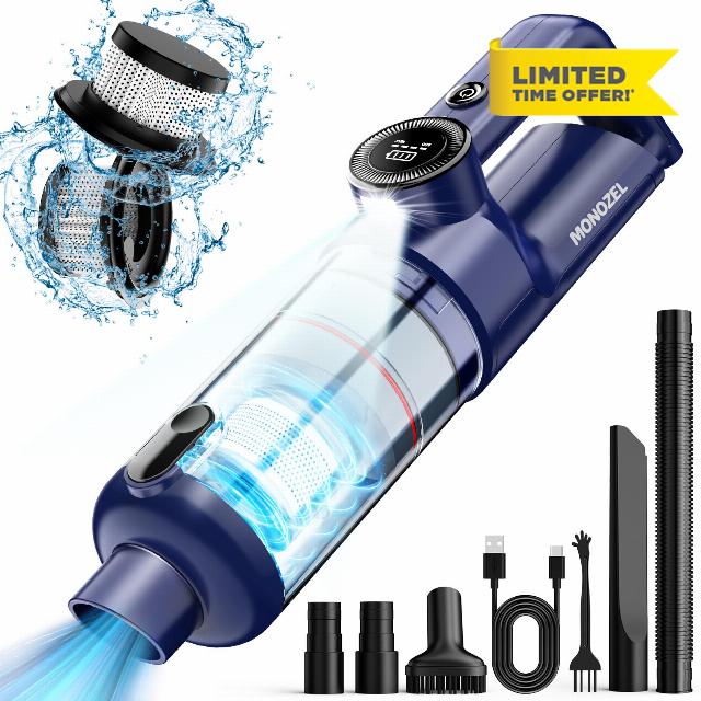 Handheld Vacuum Cordless - Car Vacuum Cleaner with Brushless Motor