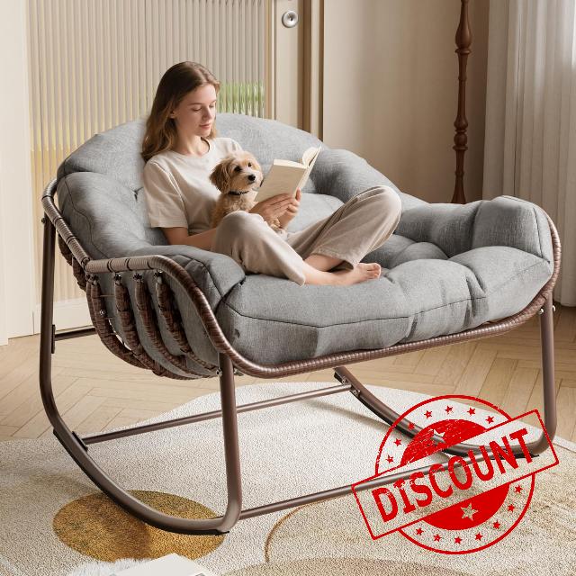 Outdoor Papasan Rocking Chair
