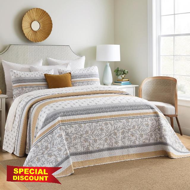 Oversized Quilt Bedspread Coverlet Set