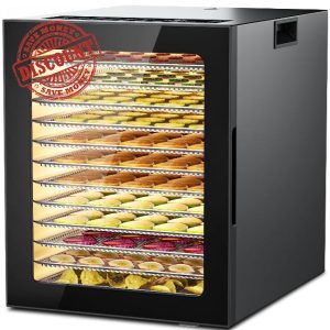 Food Dehydrator 12 Trays Stainless Steel - 850W Large Dryer for Jerky