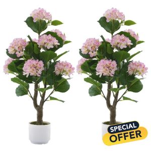 Artificial Hydrangea Tree 2 Pack