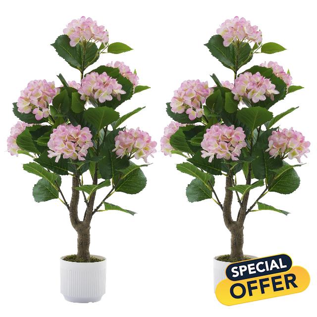 Artificial Hydrangea Tree 2 Pack