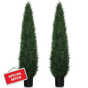 5FT Artificial Cedar Topiary Trees