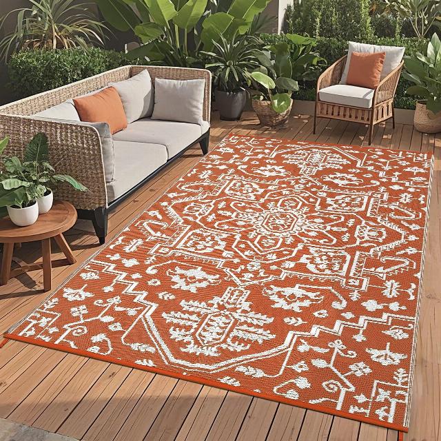 9x12 Large Outdoor Rug for Patio Rugs Waterproof