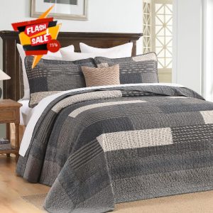 100% Cotton 120"x102" Oversized Quilt Bedspread