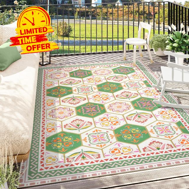 Anidaroel Large Outdoor Rug 8x10