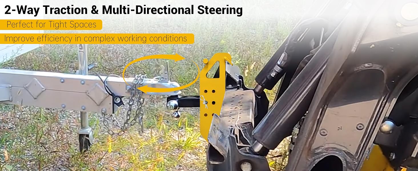 skid hitch attachment for skidsteer