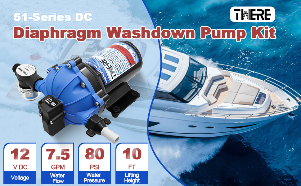 7.5 GPM 80 PSI Washdown Deck Wash Pump Kit