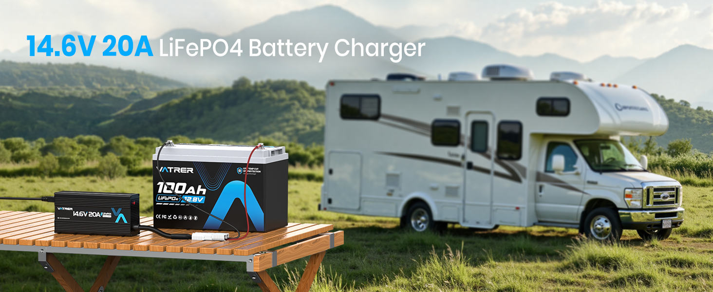 12V 20A Lithium LiFePO4 Battery Charger