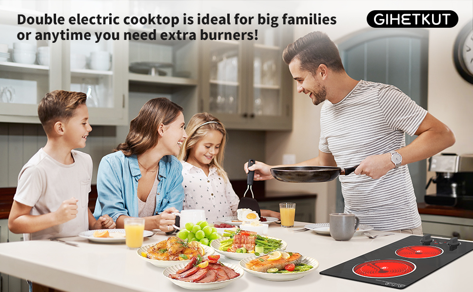 2 burner electric cooktop