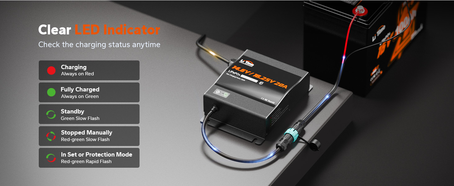 20A Mountable Lithium Battery Charger