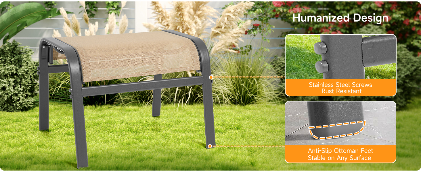patio ottoman set of 2